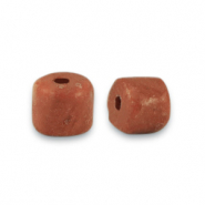 Natural stone beads Marble disc 4x4mm Sienna Brown