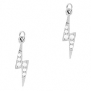 Stainless steel charms thunder Silver