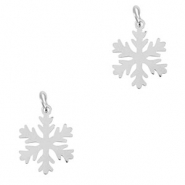 Stainless steel charms snowflake Silver