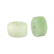 Natural stone beads Serpentine and Marble disc 4x2mm Glacier Green