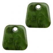 Resin pendants trapezium Moss Green