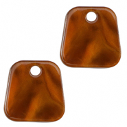 Resin pendants trapezium Topaz Brown