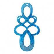 Resin pendants baroque Prussian Blue