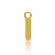 Stainless steel charms initial I Gold