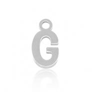 Stainless steel charms initial G Silver