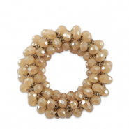 Top Faceted charms 32mm Beige