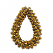 Top Faceted charms drop Gold