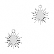 Stainless steel charms sun Silver