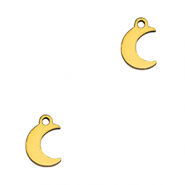 Stainless steel charms moon Gold