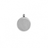 Stainless steel charms La Luna full moon Silver