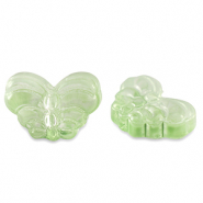 Glass beads butterfly Light Green