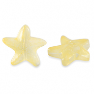 Glass beads starfish Yellow