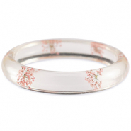 Ready-made Bracelets with dried flowers Light Pink