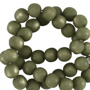 Super Polaris Apaco beads round 4 mm matt Sea Green