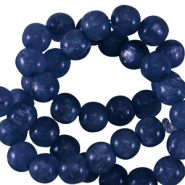 Polaris beads round 4 mm Mosso Royal Blue
