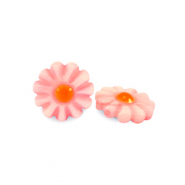 Shell beads flower Watermelon Pink-Orange