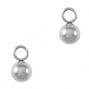 Stainless steel charms ball 4mm Silver
