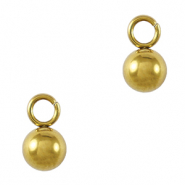 Stainless steel charms ball 4mm Gold