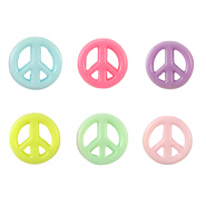 Acrylic look beads peace Multicolour Pastel