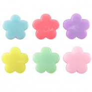 Acrylic look beads flower Multicolour Pastel