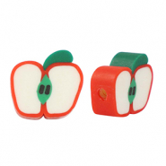 Polymer beads apple Red-White
