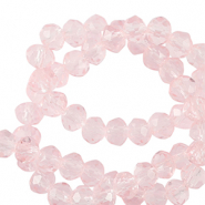 Top faceted beads 4x3mm disc Palace Rose