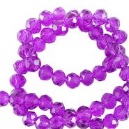 Top faceted beads 3x2mm disc Tillandsia Purple