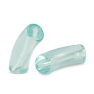 Acrylic tube beads Ocean Blue