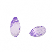 Acrylic beads drop Purple Transparent