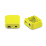 Tile beads square Yellow