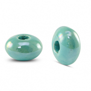 DQ greek ceramic beads rondelle Turquoise