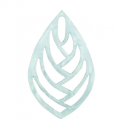 Resin pendants leaf Sky Blue