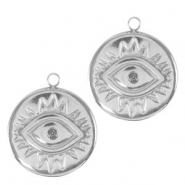Stainless steel charms eye of providence Silver