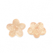 Acrylic beads flower Transparent Copper Brown
