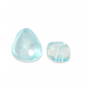 Acrylic beads chips Transparent Turquoise Blue