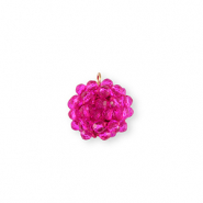 Top Faceted charms connector 16mm Fuchsia