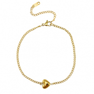 Stainless steel bracelets heart Gold