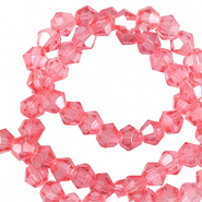 Top faceted beads bicone 6mm Peonia Pink
