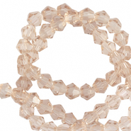 Top faceted beads bicone 4mm Amber Beige