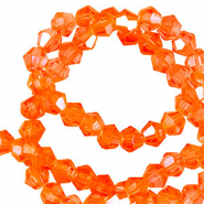 Top faceted beads bicone 3mm Vibrant Orange