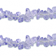 Glass beads chipstone Transparent Purple