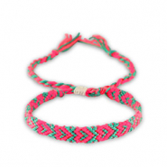 Ready-made Bracelets Neon pink-Turquoise Green