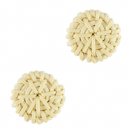 Rattan pendants 25mm Natural White