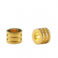 DQ European metal beads tubes Gold (nickel free)