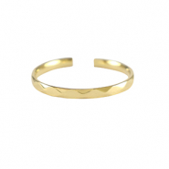 Stainless steel rings facet Gold