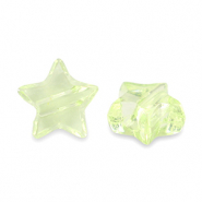 Acrylic beads star Transparent Light Green