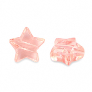 Acrylic beads star Transparent Salmon Pink
