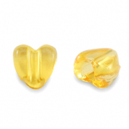 Acrylic beads heart Transparent Spectra Yellow