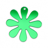 Statement charms flower 35mm Metallic Kelly Green