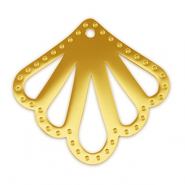 Stainless steel charms connector shell Gold
